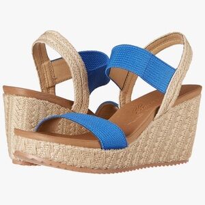 CL by Chinese Laundry womens KAYLIN espadrille wedge sandal, blue, Women’s 7.5​